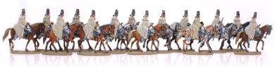 Hussars with mirlitons, in capes, walk 