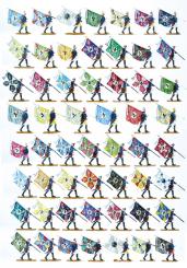 110 prussan infantry coulor-bearers on the march 