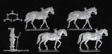 Horses at a walk - Draught horses for a team 
