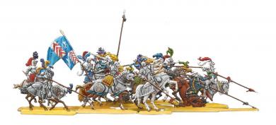 Mounted knights charging 
