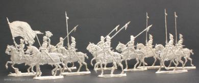 Mounted men at arms, trotting 