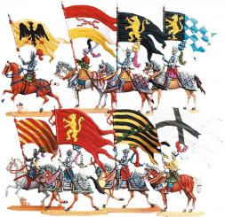 Knight, banner carrier 