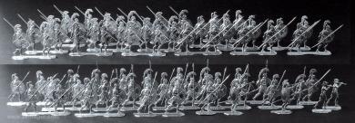 Greek Hoplites, advancing in phalanx 