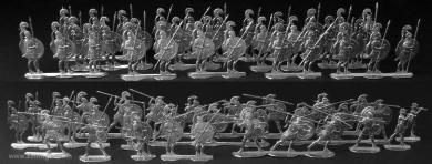 Greek Hoplites, defending in phalanx 