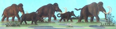 Mammoth hunt by Cro-Magnon-men 
