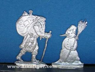 Père Noël et bonhomme de neige 