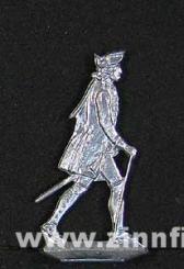 Preußischer Infanterie-Offizier zu Fuß, Marsch 
