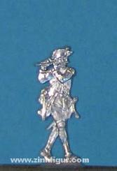 Piper of Musketeers, playing, advancing, halfprofile 