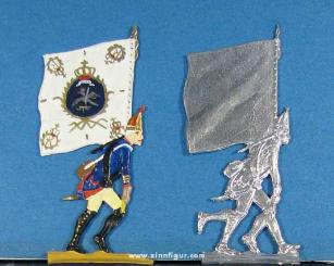 Colour-bearer of Grenadiers, attacking, profile 
