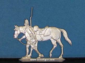 Fusilier with officer's horse, profile 