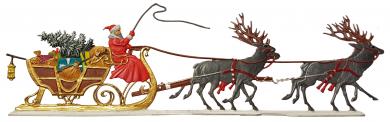 Père Noël en traîneau 