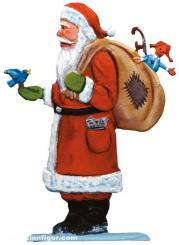Père Noël et oiseau 