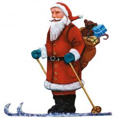 Père Noël à ski 