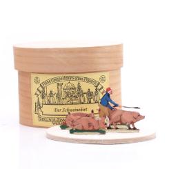 Schweinehirt mit 4 Schweinen 