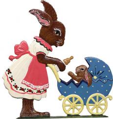 Hungry on the Way, Bunny Pushing Buggy 