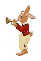 Ornament: Bunny Boy playing Trumpet 