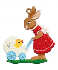 Ornament: Bunny with Dolls Car 