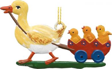 Ornament: Duck pulling Chicks 