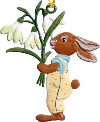 Ornament: Rabbit with Snowdrops 