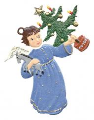 Pendentif : ange avec sapin 