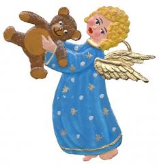 Pendentif : ange avec nounours 