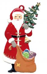 Pendentif : Père Noël avec arbre et hotte 
