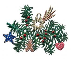 Pendentif : branche d'if II 