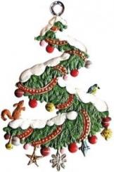 Pendentifs : spirale de Noël, couronne 
