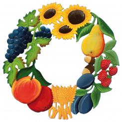 Ornament: Autumn Wreath, large 