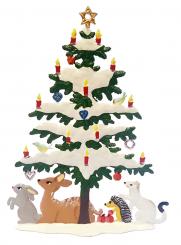 Christmas Tree with Forrest Animals 