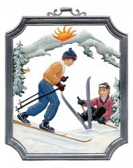Wandbild: Skifahrer, Pärchen 