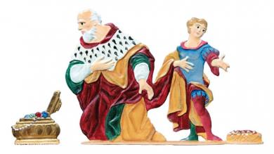 Le roi Melchior et ses serviteurs 
