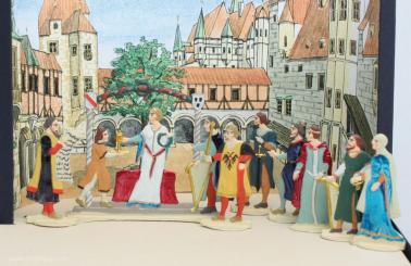 Klein-Diorama: Minnesänger 