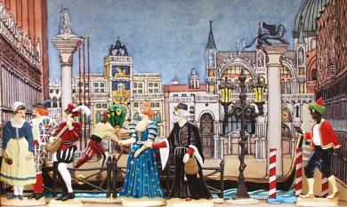 Klein-Diorama: Karneval in Venedig 