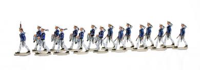 Marine-Musicians, not playing, marching 