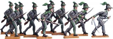 Brunswick jaegers (rifles) advancing 