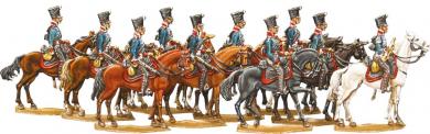 Prussian Hussars at the halt. 
