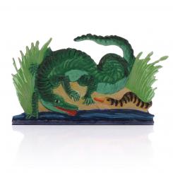 Crocodile with snake 