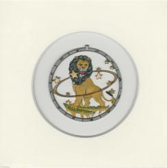 Signe du zodiaque Lion, peint 