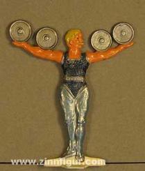 Kraftmensch (Jongleur), bemalt. (Großfigur) 