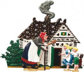 Hansel and Gretel -with witch and house- 