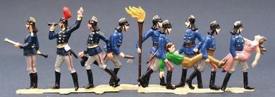 Feuerwehr im Einsatz, um 1860 