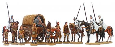 Ordensritter treffen in Ostpreußen auf eine Siedlerfamilie 