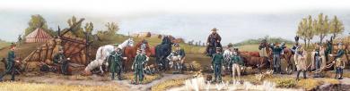 The famous german painter Albrecht Adam in an italian/french cavalry camp during Napoleons Russian-campaign 1812. 