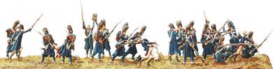 Grenadiers of the Old Guard fighting in greatcoats, France 1804-15. 