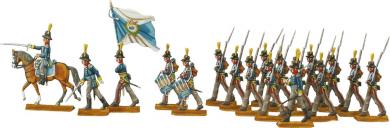 Infanterie suédoise en marche de combat 
