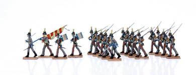 Infanterie suédoise en marche de croisière 