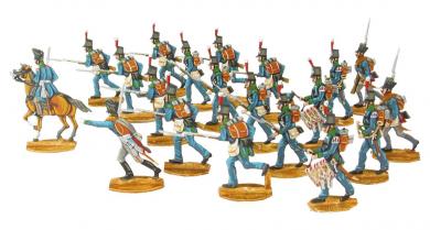 Reserveinfanterie im Angriff 