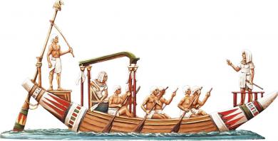 Ancient egypt Nile-boat of an administrator 