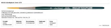 NOVA lettering brush, medium length and pointedly shaped, size 0 